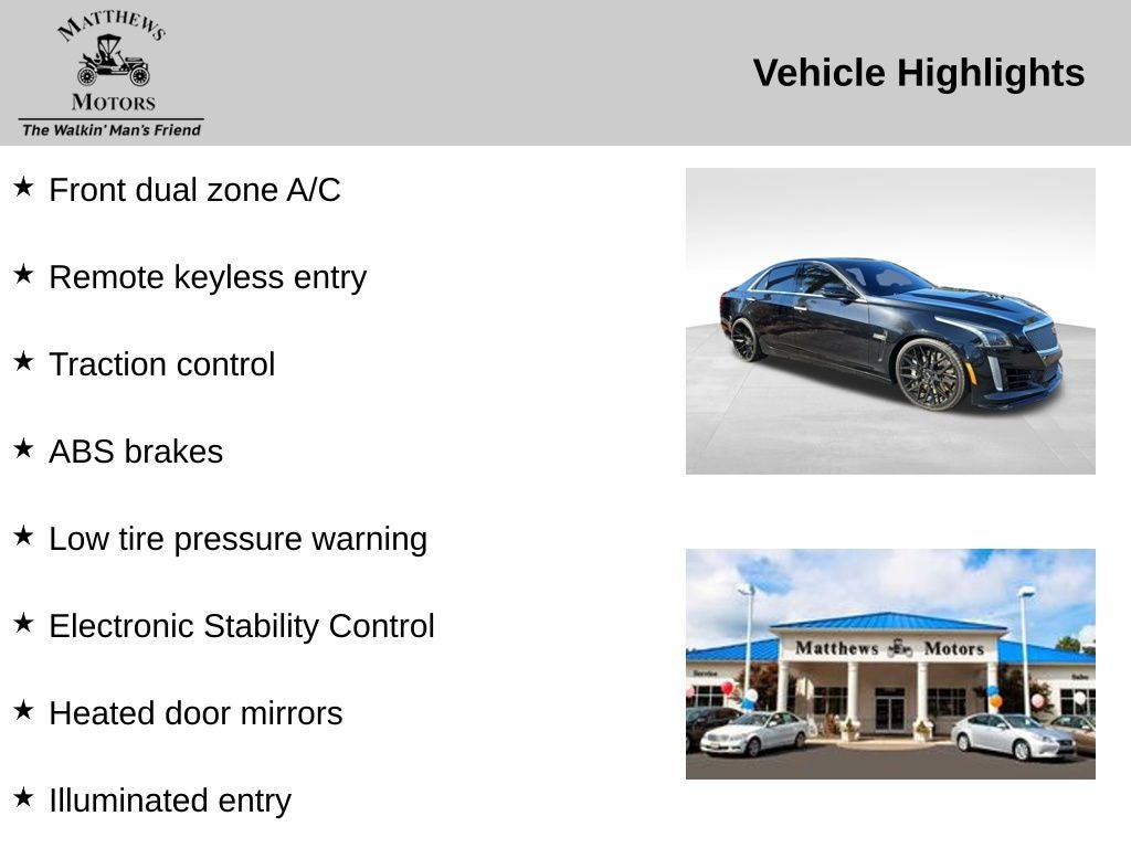 2017 Cadillac CTS-V Prefered "BLACK EDITION"