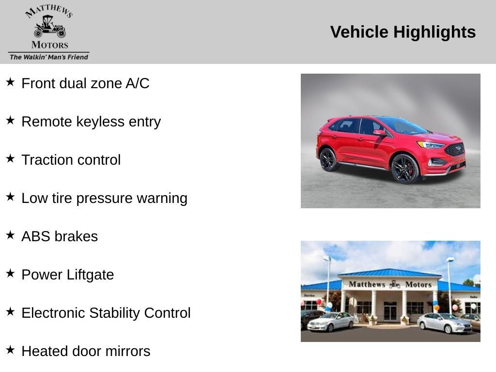 2022 Ford Edge ST Performance w/Pano Sunroof