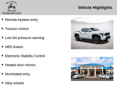 2025 Toyota Tacoma TRD Off-Road w/SUNROOF