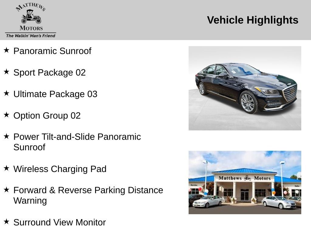 2020 Genesis G80 3.8 Ultimate w/Sport Package...1 Owner