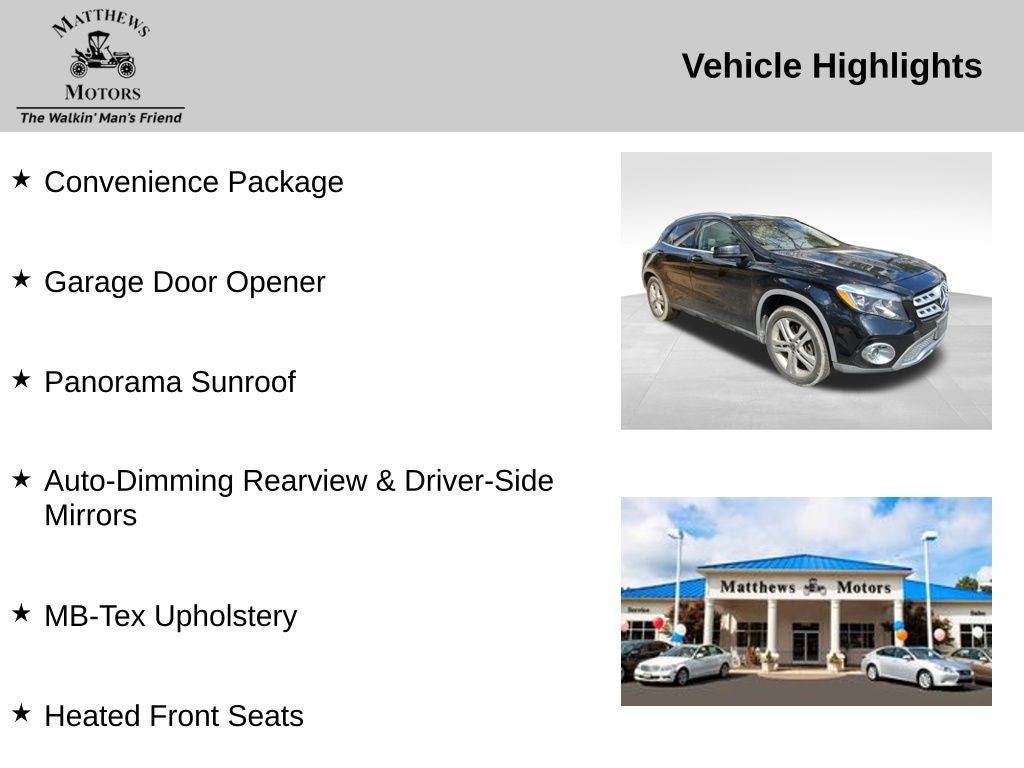 2018 Mercedes-Benz GLA GLA 250 4MATIC®