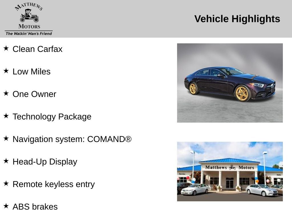 2019 Mercedes-Benz CLS CLS 450 4MATIC®