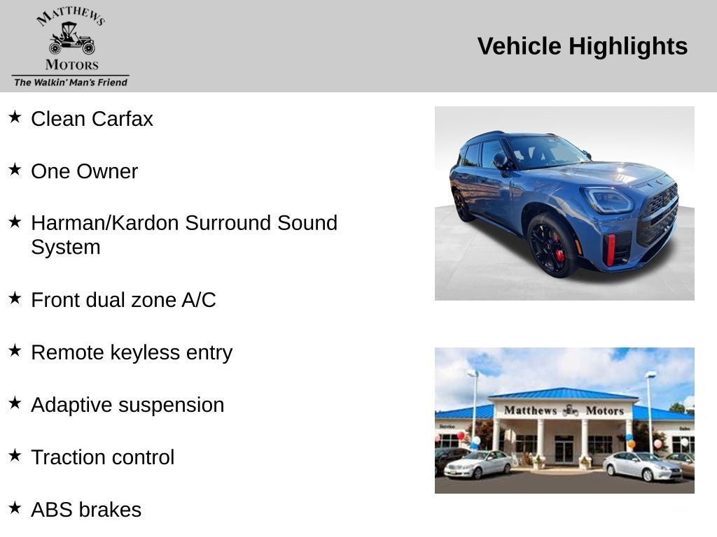 2025 MINI John Cooper Works Countryman Iconic
