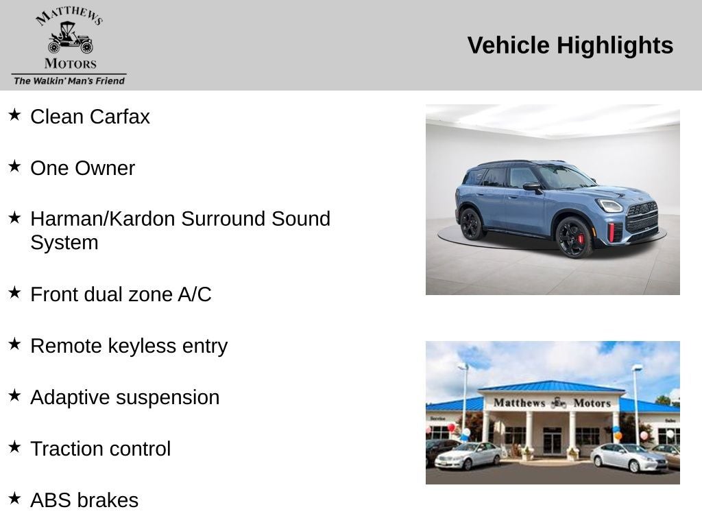 2025 MINI John Cooper Works Countryman Iconic