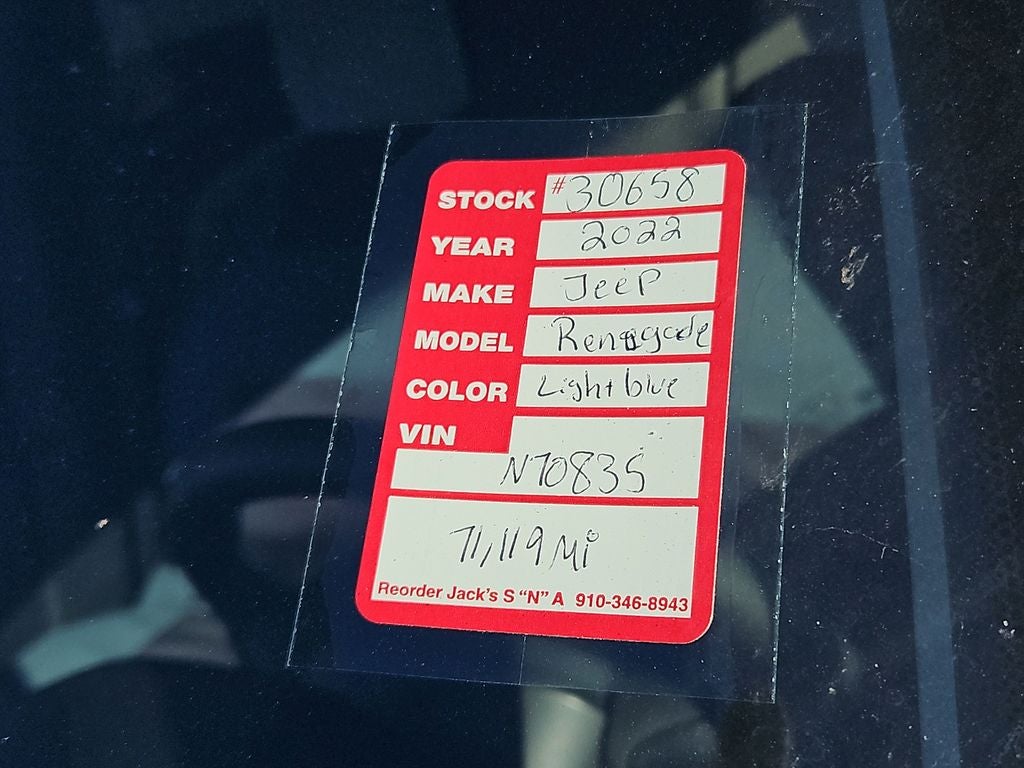 2022 Jeep Renegade Latitude