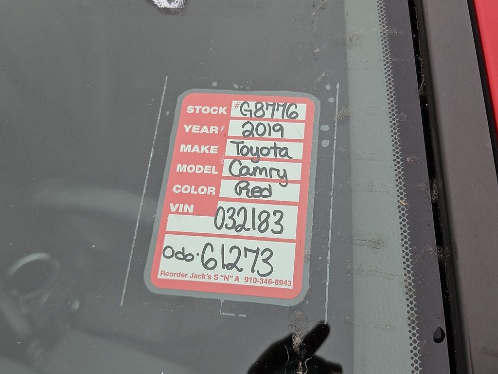 2019 Toyota Camry XSE V6