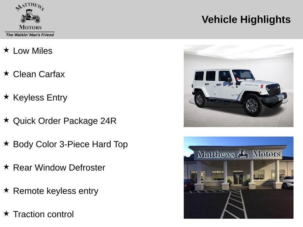 2017 Jeep Wrangler Unlimited Rubicon 4x4