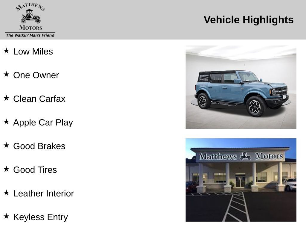 2023 Ford Bronco Outer Banks Advanced 4x4