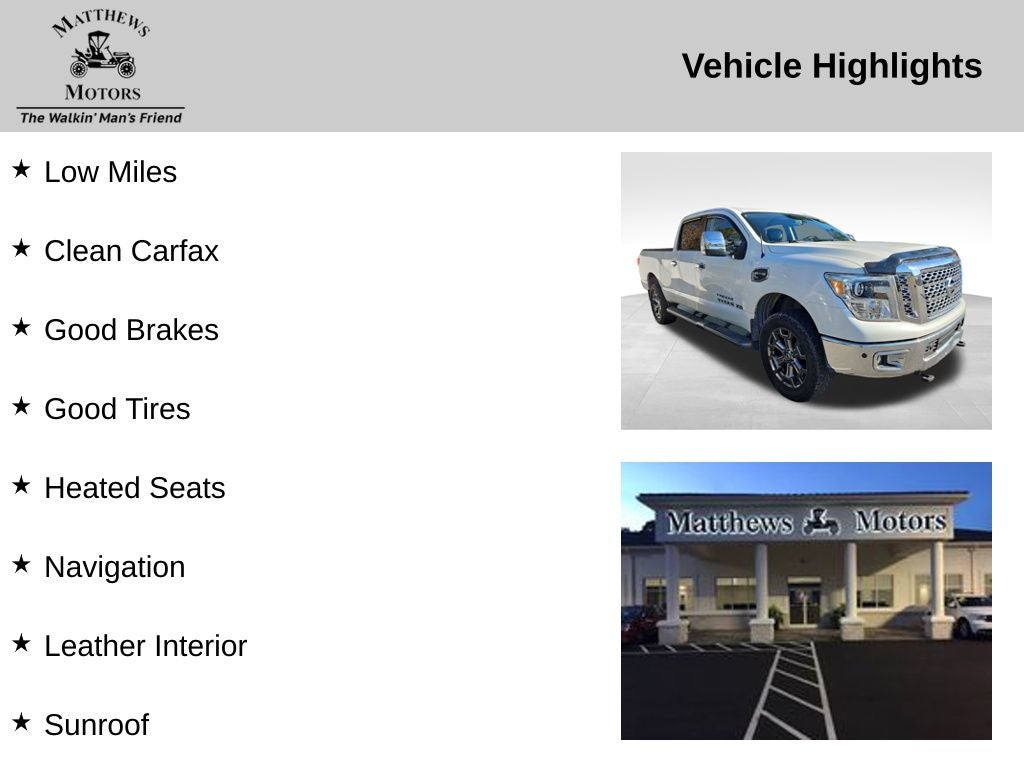 2017 Nissan Titan XD Cummins V8 Turbo Diesel SL 4x4 Crew Cab Texas Tita