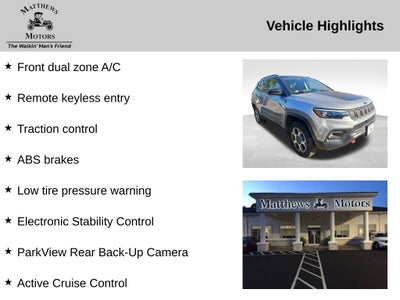 2022 Jeep Compass Trailhawk 4x4 Elite w/ Nav & Panoramic Sunroof