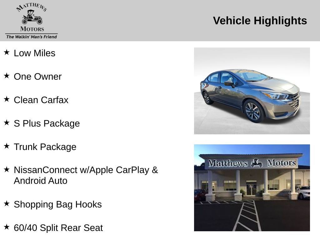 2024 Nissan Versa 1.6 S