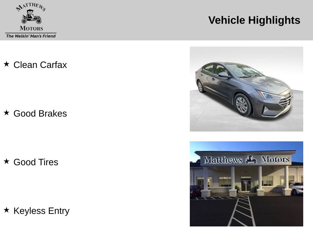 2019 Hyundai Elantra SE