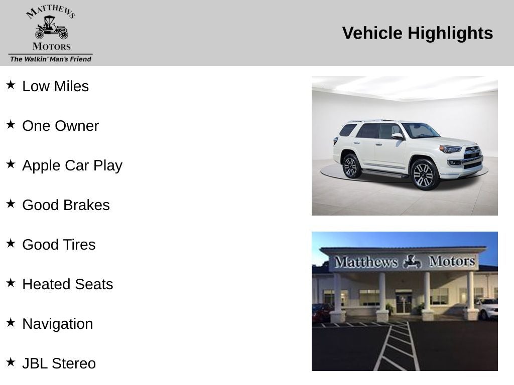 2021 Toyota 4Runner Limited 4wd w/ Nav, Sunroof & 3rd Row