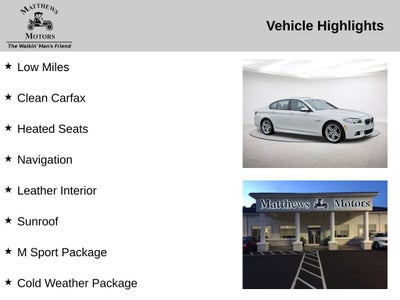 2015 BMW 535i M-Sport Pkg. w/ Driver Assist & Sunroof 535i